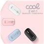 Rato Silencioso Sem Fios 2 em 1 (Bluetooth + Adaptação USB) COOL Slim Branco