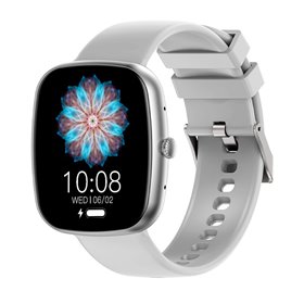 Smartwatch COOL Border Silicone Cinza (Amoled, Chamadas, Esporte, Saúde)