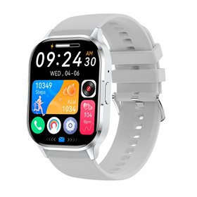 Smartwatch COOL Delta Silicone Cinza (Amoled, Chamadas, Esporte, Saúde)