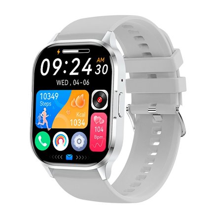 Smartwatch COOL Delta Silicone Cinza (Amoled, Chamadas, Esporte, Saúde)