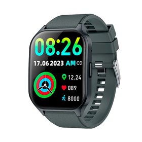 Smartwatch COOL Ecrã Amoled Curved Cinza Escuro (Chamadas, Esporte, Saúde)