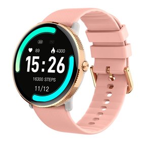 Smartwatch COOL Forever Silicone Rosa (AMOLED, Chamadas, Esporte, Saúde)
