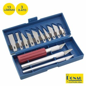 Conjunto X-Ato C/ 13 Lâminas Precisão E 3 Suportes Donau