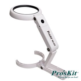 Lupa C/ Iluminação 8 Leds Proskit