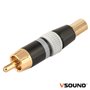 FICHA RCA MACHO BRANCA METÁLICA / DOURADA VSOUND