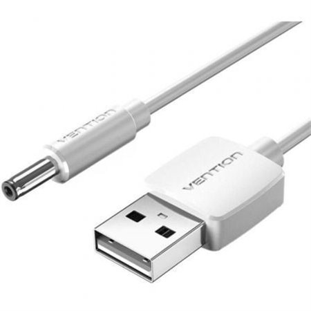 Cabo de Alimentação Vention CEYWF, USB-A Macho - DC 5.5mm Macho, 1m, Branco