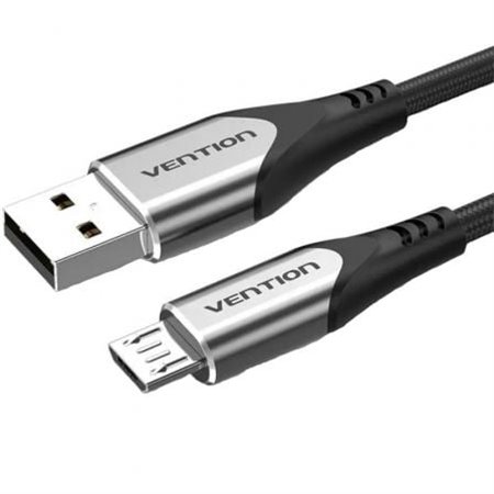 Cabo USB 2.0 Vention COAHG, USB Macho - MicroUSB Macho, Até 60W, 480Mbps, 1.5m, Cinza