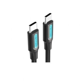 Cabo USB 2.0 Tipo-C Vention COSBG, USB Tipo-C Macho - USB Tipo-C Macho, Até 60W, 480Mbps, 1.5m, Preto