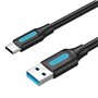 Cabo USB 3.0 Tipo-C Vention COZBH, USB Macho - USB Tipo-C Macho, Até 60W, 5Gbps, 2m, Preto