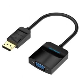 Conversor Vention HBFBB, DisplayPort Macho - VGA Fêmea, 15cm, Preto