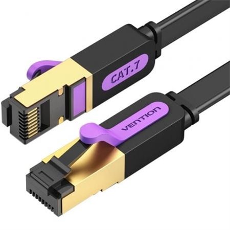 Cabo de Rede RJ45 STP Vention ICABG Cat.7, 1.5m, Preto