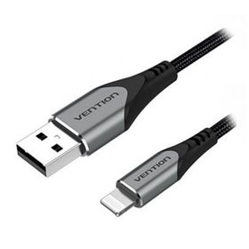 Cabo USB 2.0 Lightning Vention LABHF, USB Macho - Lightning Macho, Até 12W, 480Mbps, 1m, Cinza
