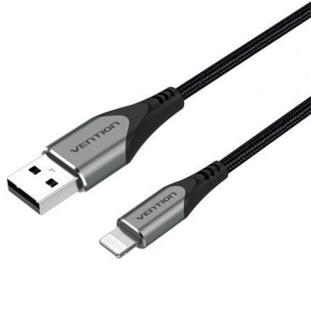 Cabo USB 2.0 Lightning Vention LABHH, USB Macho - Lightning Macho, Até 12W, 480Mbps, 2m, Cinza