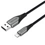 Cabo USB 2.0 Lightning Vention LABHH, USB Macho - Lightning Macho, Até 12W, 480Mbps, 2m, Cinza