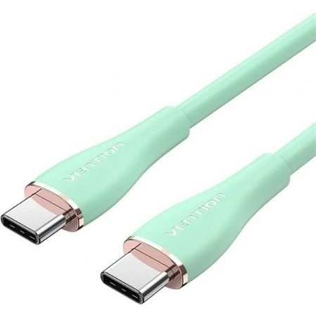 Cabo USB 2.0 Tipo-C Vention TAWGF, USB Tipo-C Macho - USB Tipo-C Macho, Até 100W, 480Mbps, 1m, Verde