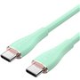 Cabo USB 2.0 Tipo-C Vention TAWGF, USB Tipo-C Macho - USB Tipo-C Macho, Até 100W, 480Mbps, 1m, Verde