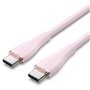 Cabo USB 2.0 Tipo-C Vention TAWPF, USB Tipo-C Macho - USB Tipo-C Macho, Até 100W, 480Mbps, 1m, Rosa