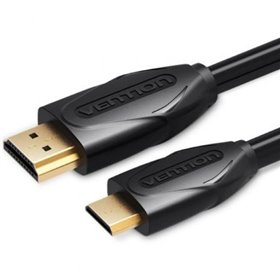 Cabo HDMI Vention VAA-D02-B200, HDMI Macho - Mini HDMI Macho, 2m, Preto