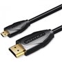 Cabo HDMI Vention VAA-D03-B100, HDMI Macho - Micro HDMI Macho, 1m, Preto