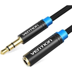 Cabo Stereo Vention VAB-B06-B500-M, Jack 3.5 Macho - Jack 3.5 Fêmea, 5m, Preto