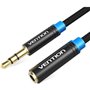 Cabo Stereo Vention VAB-B06-B500-M, Jack 3.5 Macho - Jack 3.5 Fêmea, 5m, Preto