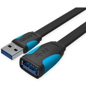Extensão USB 3.0 Vention VAS-A13-B200, USB Macho - USB Fêmea, 5Gbps, 2m, Preto e Azul