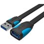 Extensão USB 3.0 Vention VAS-A13-B200, USB Macho - USB Fêmea, 5Gbps, 2m, Preto e Azul