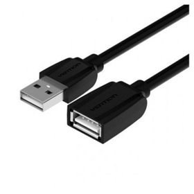 Extensão USB 2.0 Vention VAS-A44-B200, USB Macho - USB Fêmea, 480Mbps, 2m, Preto