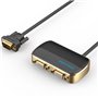 Divisor VGA com Alimentação Externa Vention DBABF, VGA Macho, 2x VGA Fêmea, 1m, Preto