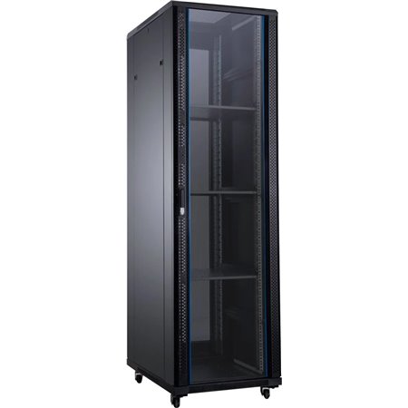 Aiten Data AI6622 Gabinete Rack de Piso de 19" - De 22U a 47U - 4 Ventiladores de 120mm - Porta de Vidro - Trava de Segurança - 