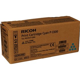 Toner original Ricoh PC600 ciano - 408315/P C600C