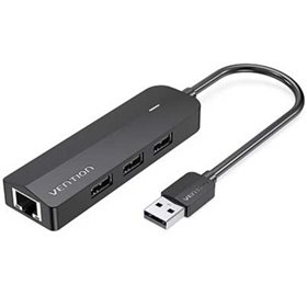 Dock USB 2.0 Vention CHPBB, 3xUSB, 1xMicro USB PD, 1xRJ45, Preto