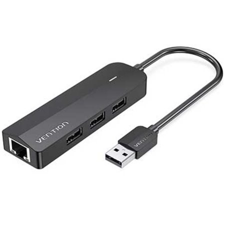 Dock USB 2.0 Vention CHPBB, 3xUSB, 1xMicro USB PD, 1xRJ45, Preto