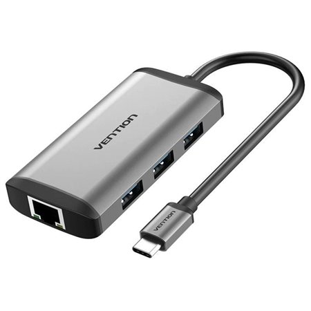 Dock USB Tipo-C Vention CNCHB, 1xHDMI, 3xUSB, 1xUSB Tipo-C PD, 1xRJ45, Cinza