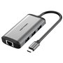Dock USB Tipo-C Vention CNCHB, 1xHDMI, 3xUSB, 1xUSB Tipo-C PD, 1xRJ45, Cinza