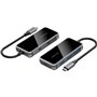 Dock USB Tipo-C Vention TFMHB, 1xHDMI, 3xUSB, 1xUSB Tipo-C PD, 1xLeitor de cartões SD e MicroSD, Cinza