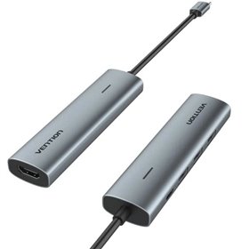 Dock USB Tipo-C Vention TGGHB, 3xUSB, 1xHDMI, 1xUSB Tipo-C PD