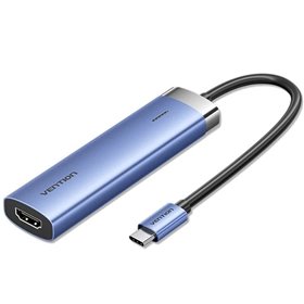 Dock USB Tipo-C Vention TGESB, 3xUSB, 1xHDMI, 1xUSB Tipo-C PD