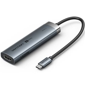 Dock USB Tipo-C Vention TGMHB, 3xUSB, 1xHDMI, 1xUSB Tipo-C PD