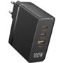Carregador de Parede GaN Vention FEGB0-EU, 2xUSB Tipo-C, 1xUSB, 100W