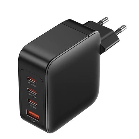 Carregador de Parede GaN Vention FEIB0-EU, 3xUSB Tipo-C + Cabo USB Tipo-C, 1xUSB, 140W