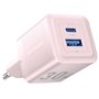 Carregador de Parede GaN Vention FEQP0-EU, 1xUSB Tipo-C, 1xUSB, 30W