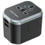 Carregador de Parede Universal Vention FJCB0, Toma de Corrente Universal, 1xUSB Tipo-C, 2xUSB, 20W