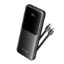 Powerbank 10000mAh Vention FHOB0, 22.5W, Preta, Inclui Cabo USB TIpo-C e Lightning