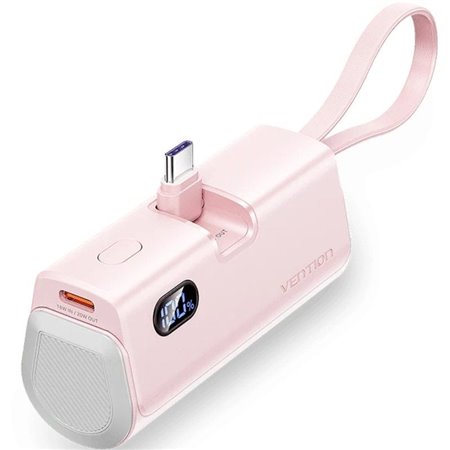 Powerbank 4800mAh Vention FHQP0, 22.5W, Rosa