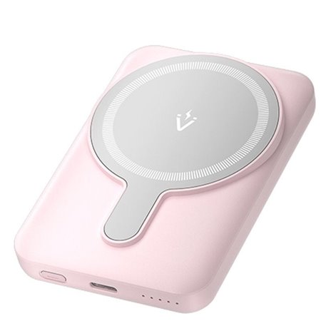 Powerbank 5000mAh Vention FHSP0, 20W, Wireless, Rosa