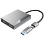 Conversor Vention ACXHB, USB Tipo-C Macho, USB Macho - 2x HDMI Fêmea, 15cm, Cinza