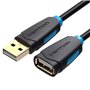 Extensão USB 2.0 Vention CBCBI, USB Macho - USB Fêmea, 3m, Preto