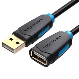 Extensão USB 2.0 Vention CBCBJ, USB Macho - USB Fêmea, 5m, Preto