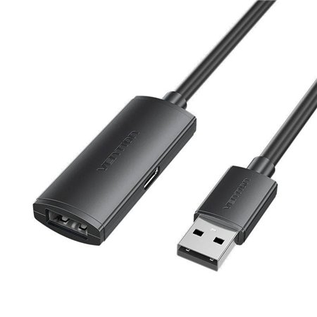 Extensão USB 2.0 Vention CBKBJ, USB Macho - USB Fêmea, 480Mbps, 5m, Preto